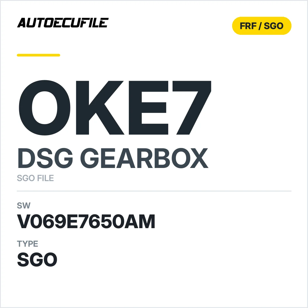 v069E7650AM   getriebe DSG OkE7 sw SGO FILE