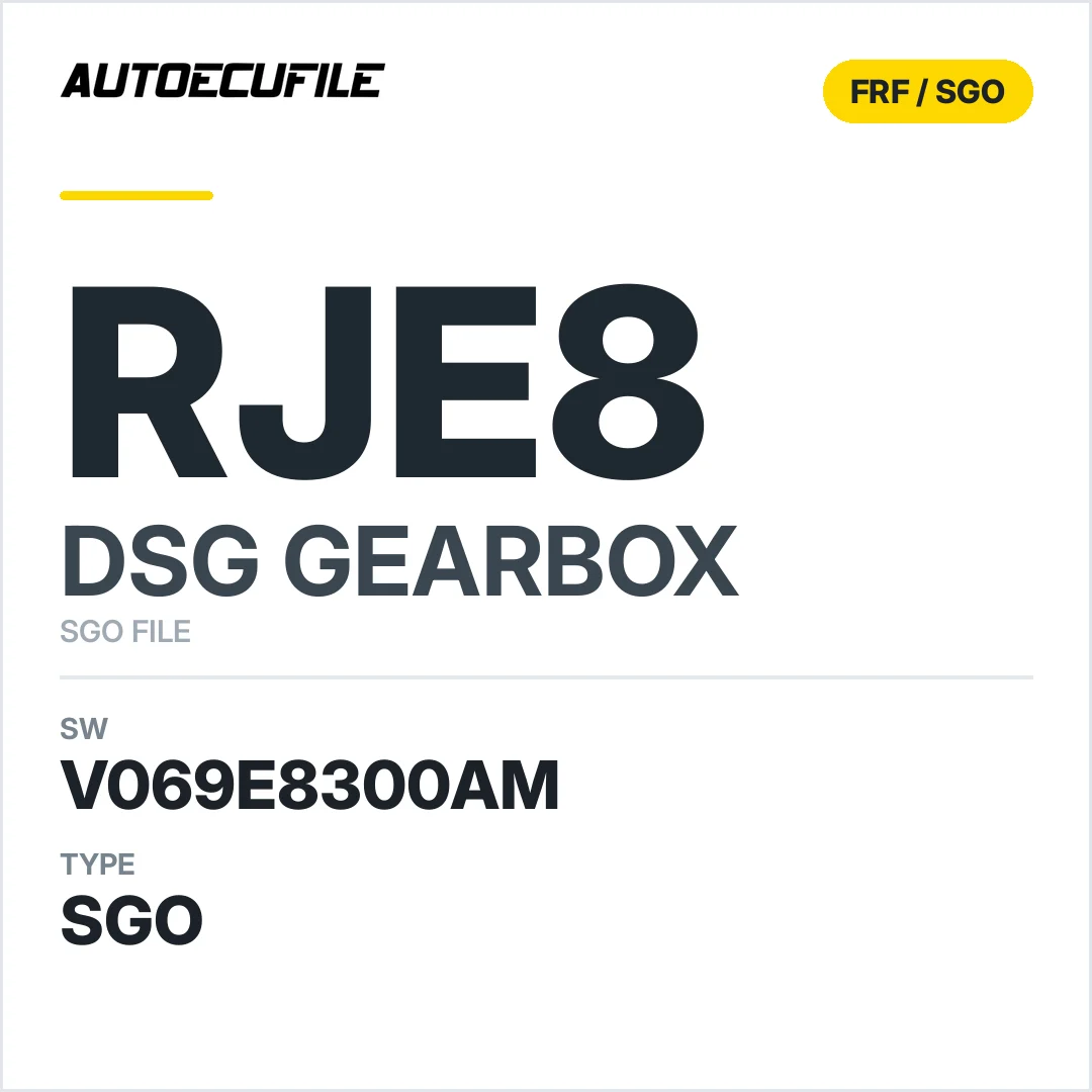 v069E8300AM   getriebe DSG rJE8 sw SGO FILE