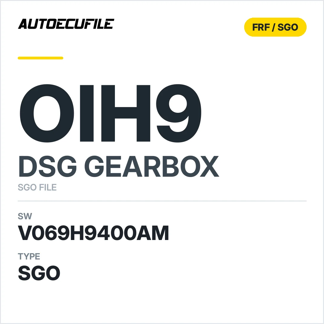 v069H9400AM   getriebe DSG OIH9 sw SGO FILE