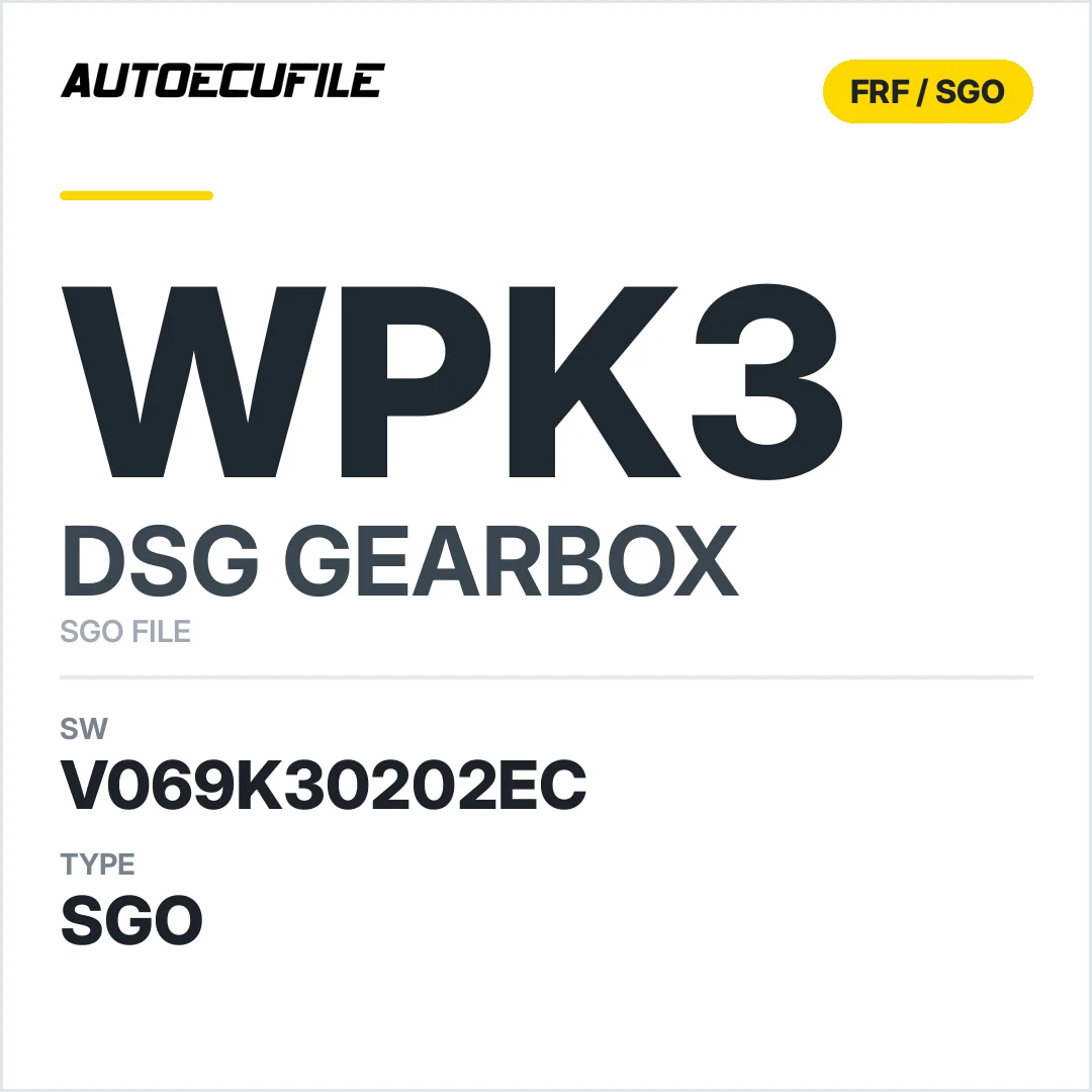 v069K30202ec  getriebe DSG WPK3 sw SGO FILE