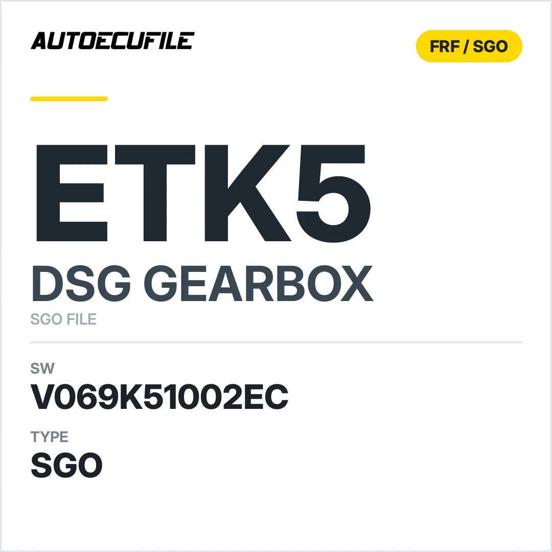 v069K51002ec  getriebe DSG eTK5 sw SGO FILE