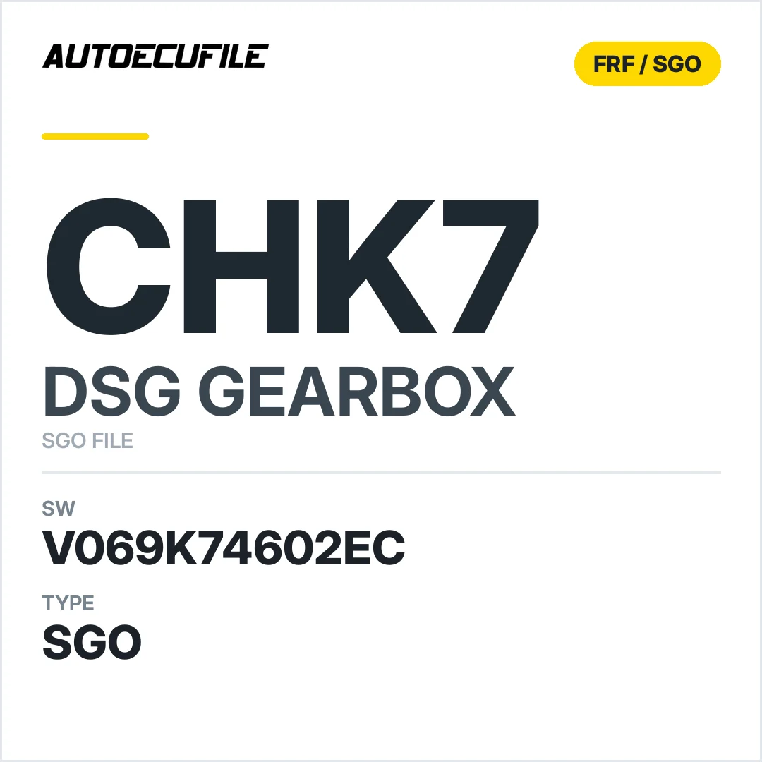 v069K74602ec  getriebe DSG ChK7 sw SGO FILE