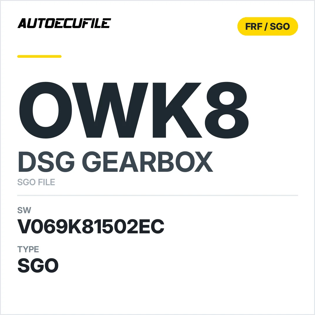 v069K81502ec  getriebe DSG OWK8 sw SGO FILE