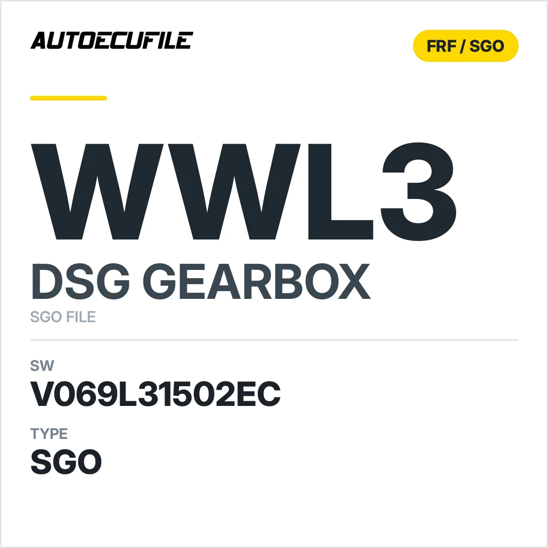 v069L31502ec  getriebe DSG WWL3 sw SGO FILE