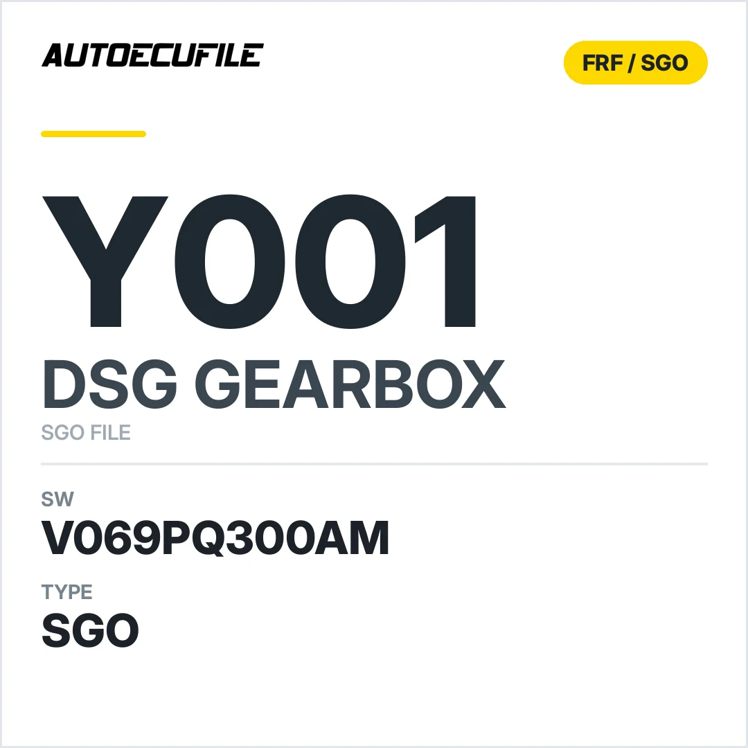 v069PQ300AM   getriebe DSG Y001 sw SGO FILE