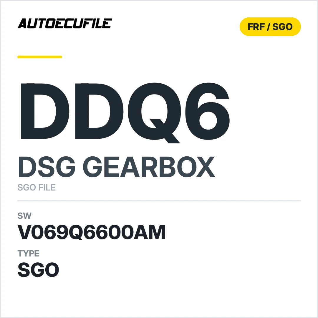 v069Q6600AM   getriebe DSG DDQ6 sw SGO FILE