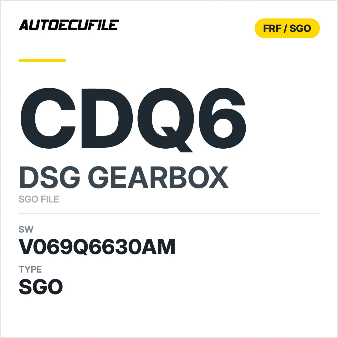 v069Q6630AM   getriebe DSG cDQ6 sw SGO FILE