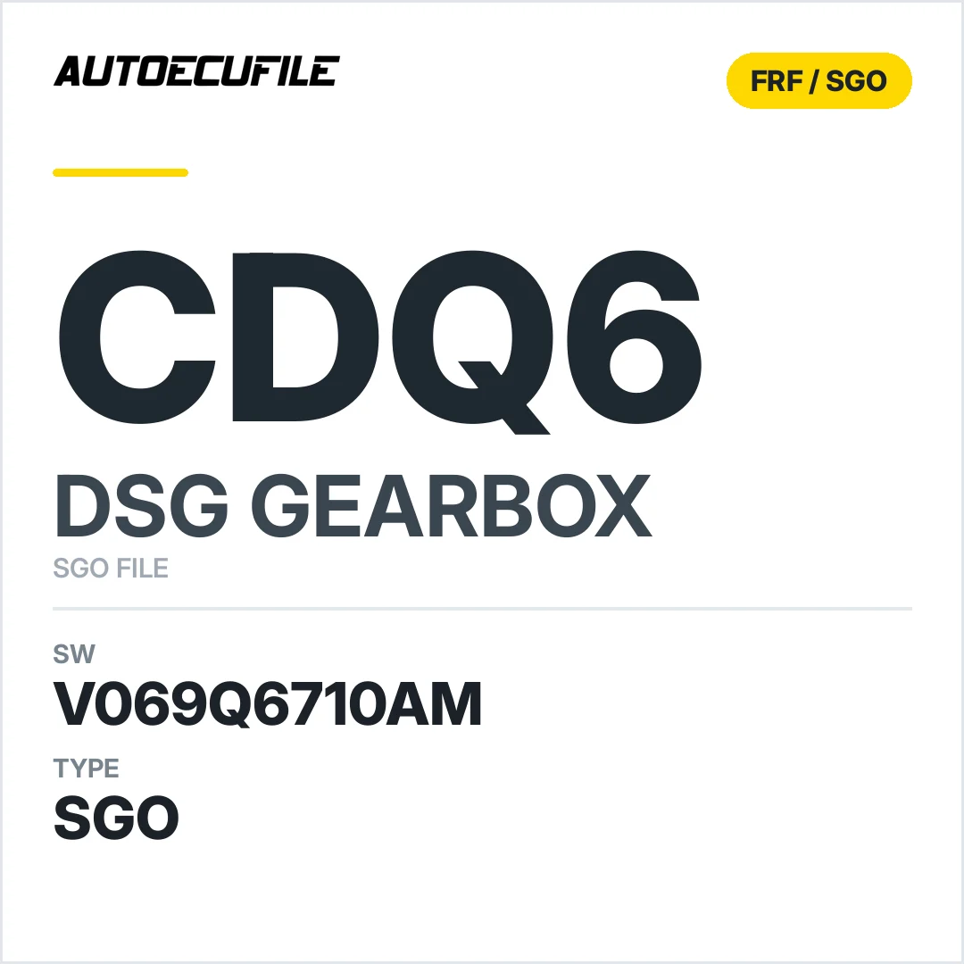 v069Q6710AM   getriebe DSG cDQ6 sw SGO FILE