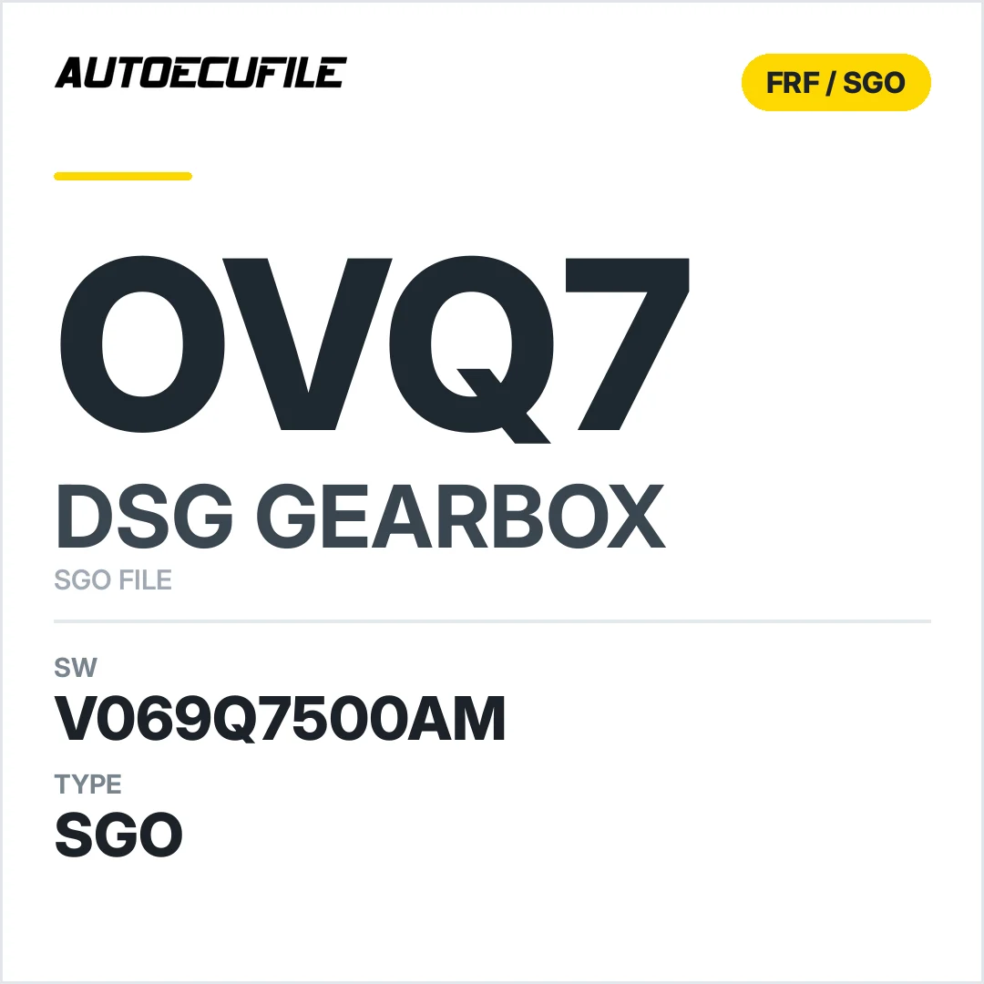 v069Q7500AM   getriebe DSG OVQ7 sw SGO FILE