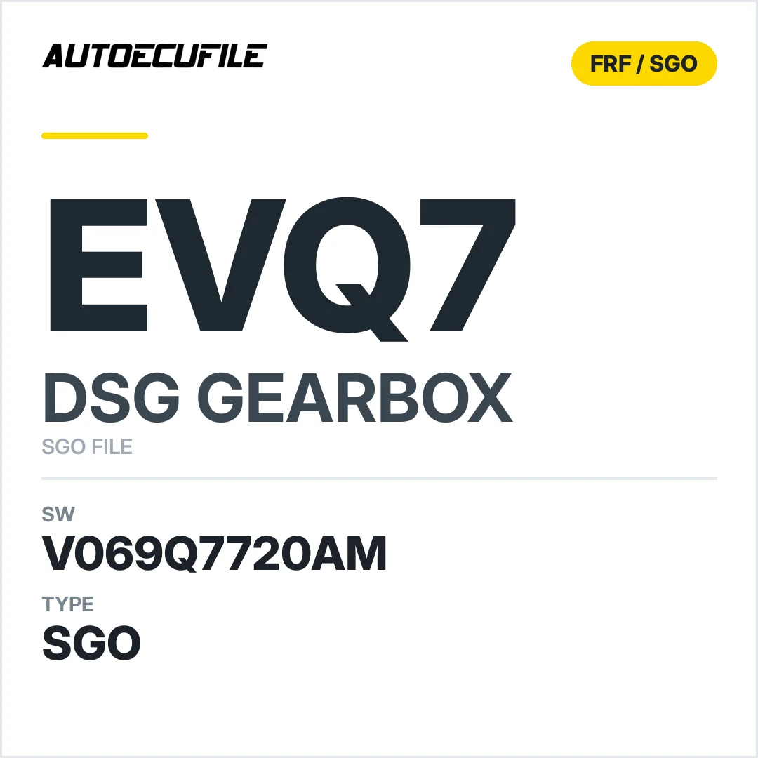 v069Q7720AM   getriebe DSG EVQ7 sw SGO FILE