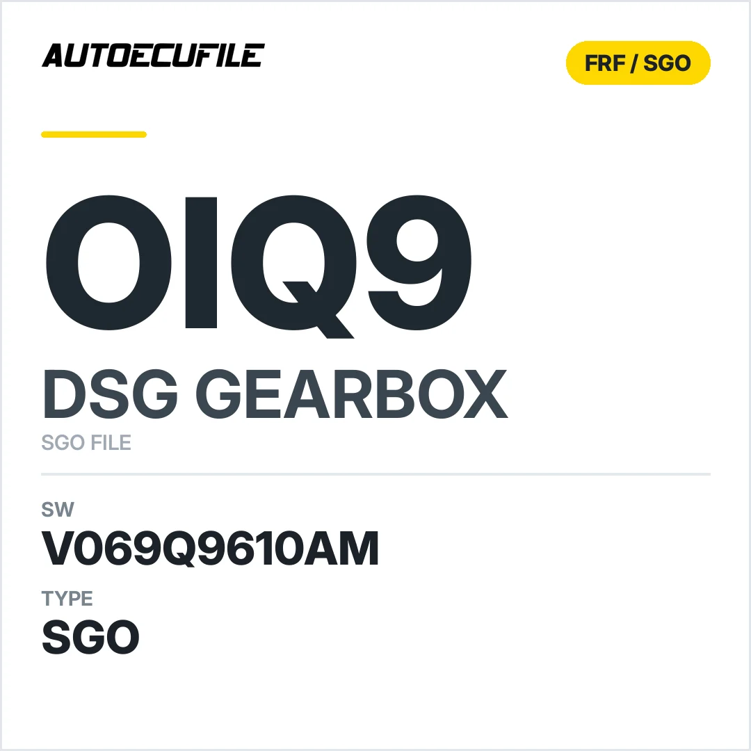 v069Q9610AM   getriebe DSG OIQ9 sw SGO FILE