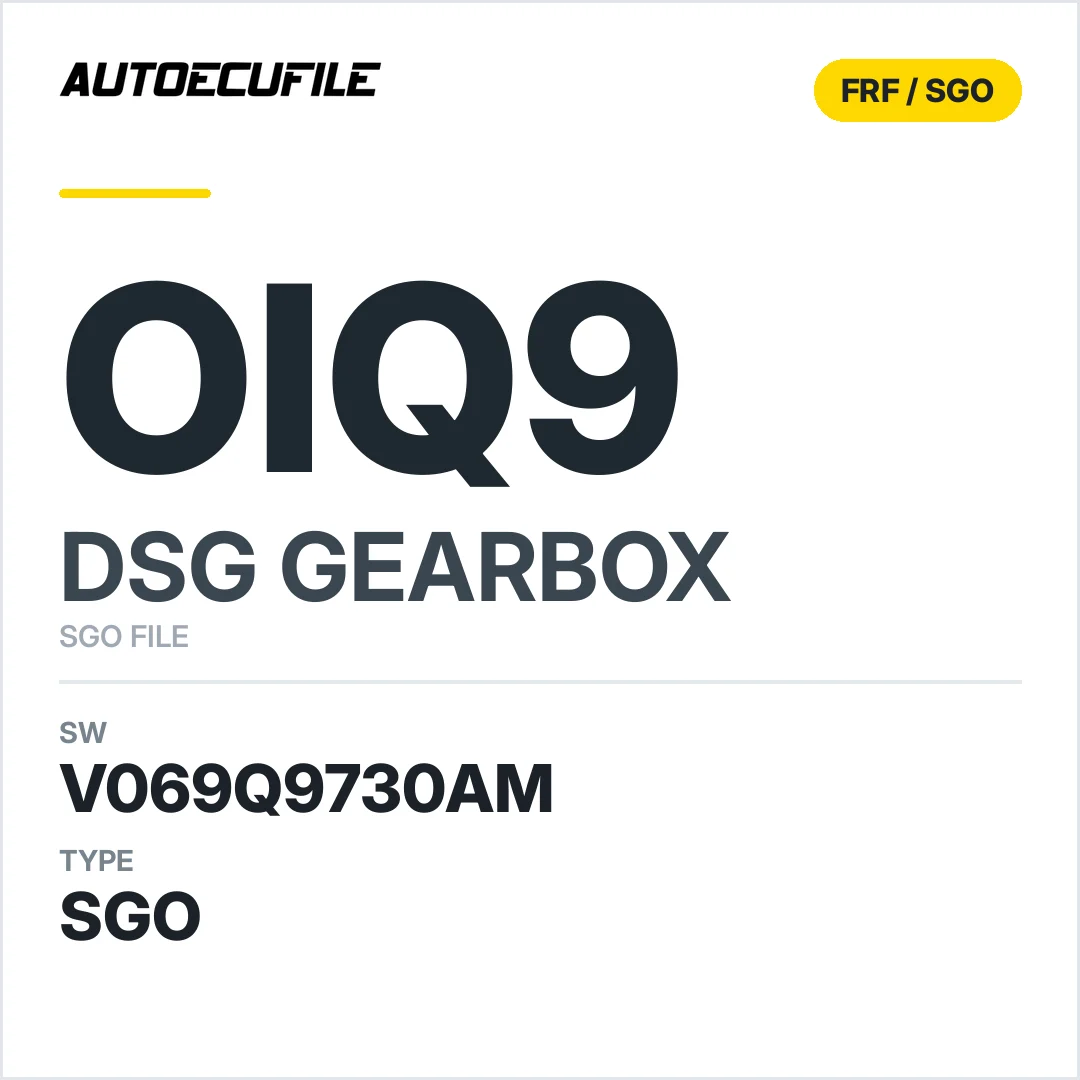 v069Q9730AM   getriebe DSG OIQ9 sw SGO FILE