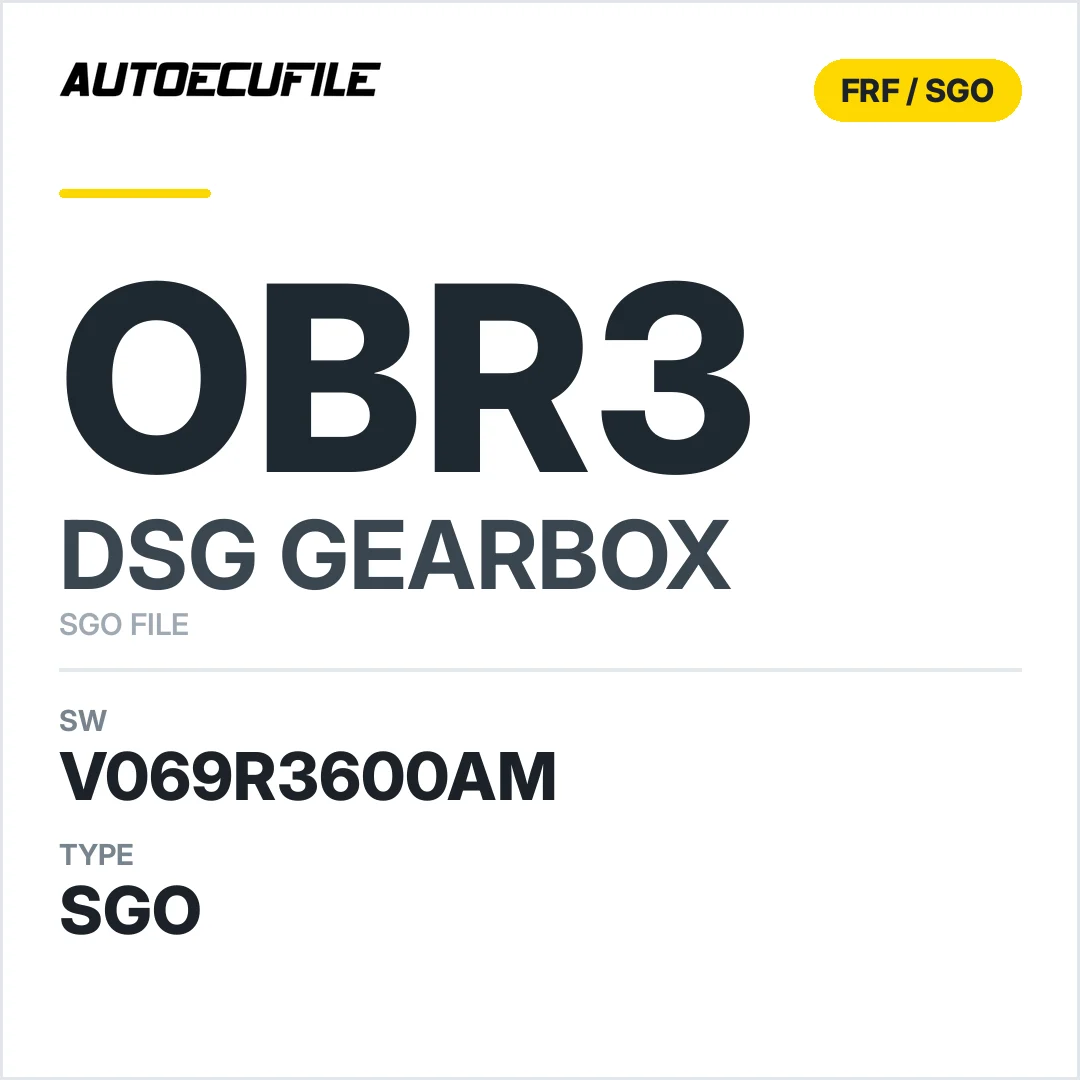 v069R3600AM   getriebe DSG ObR3 sw SGO FILE