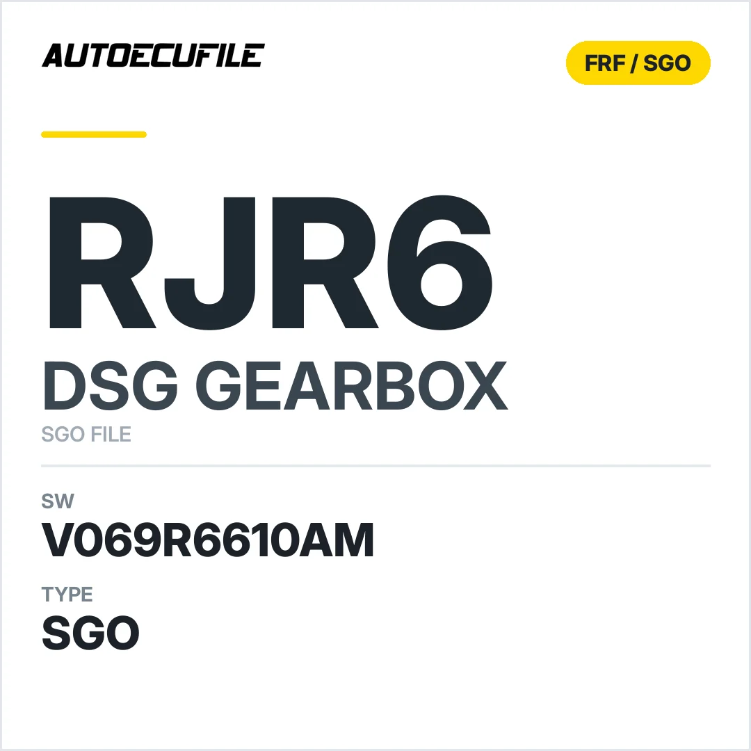 v069R6610AM   getriebe DSG rJR6 sw SGO FILE