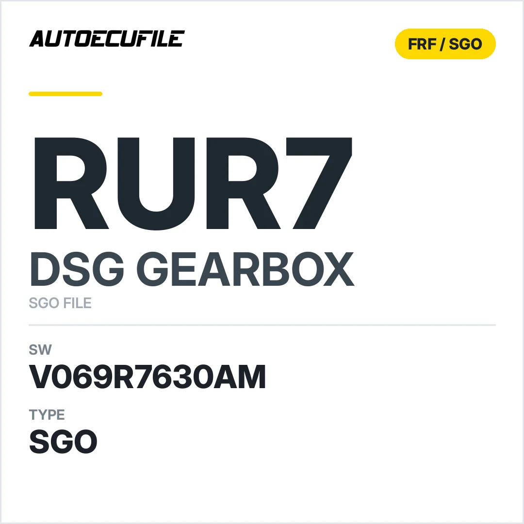 v069R7630AM   getriebe DSG rUR7 sw SGO FILE