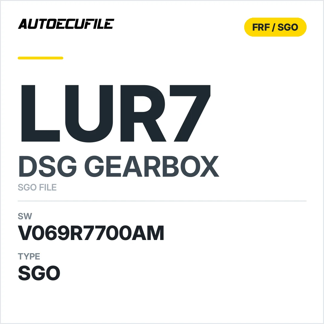 v069R7700AM   getriebe DSG LUR7 sw SGO FILE