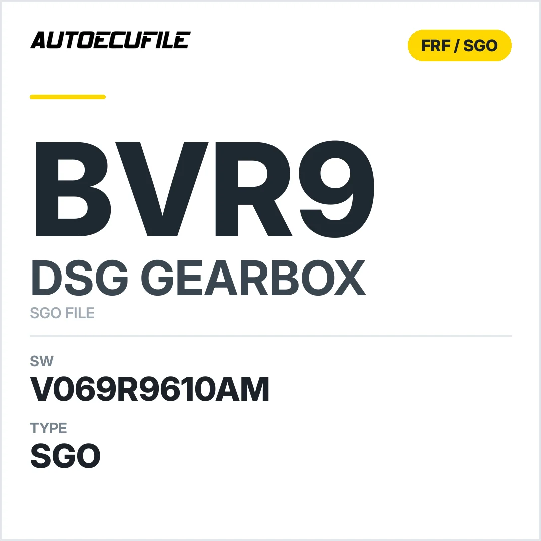 v069R9610AM   getriebe DSG BVR9 sw SGO FILE