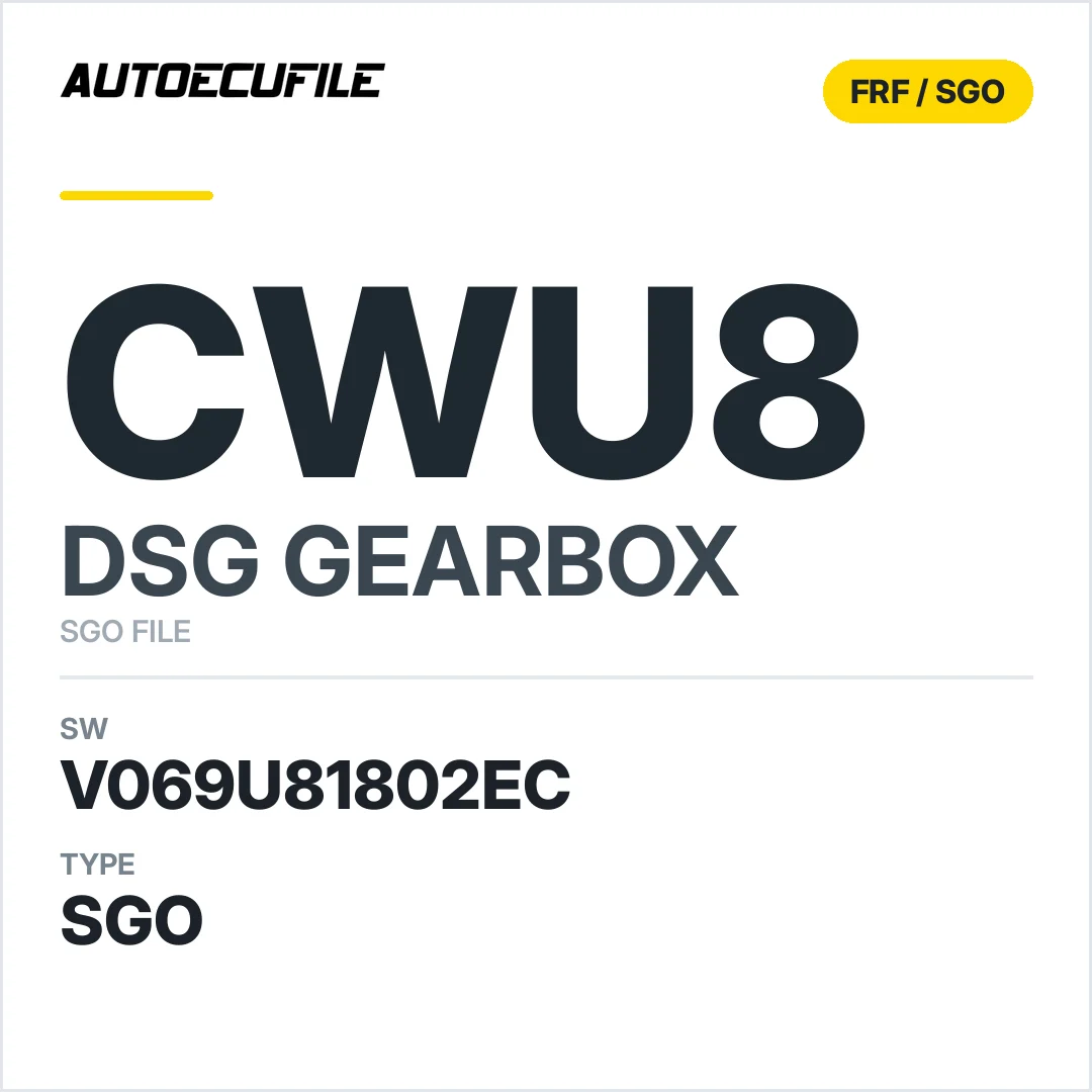 v069U81802ec  getriebe DSG CWU8 sw SGO FILE
