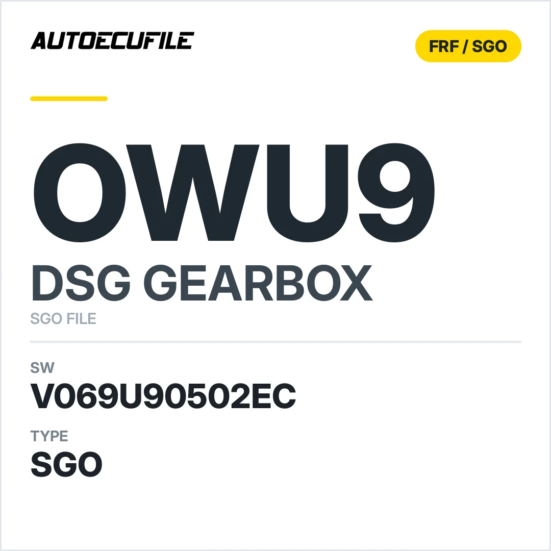 v069U90502ec  getriebe DSG OWU9 sw SGO FILE