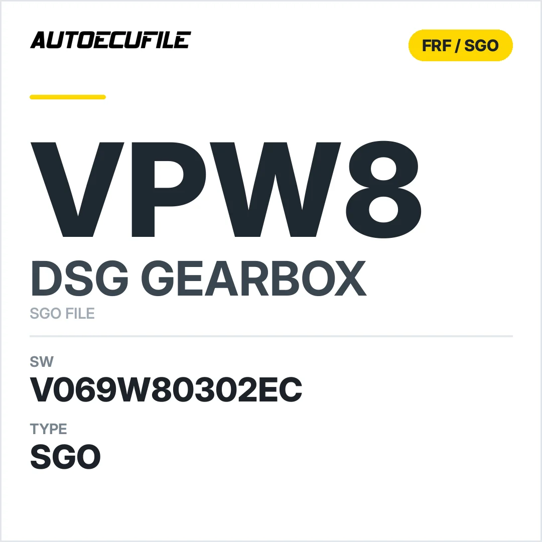 v069W80302ec  getriebe DSG VPW8 sw SGO FILE
