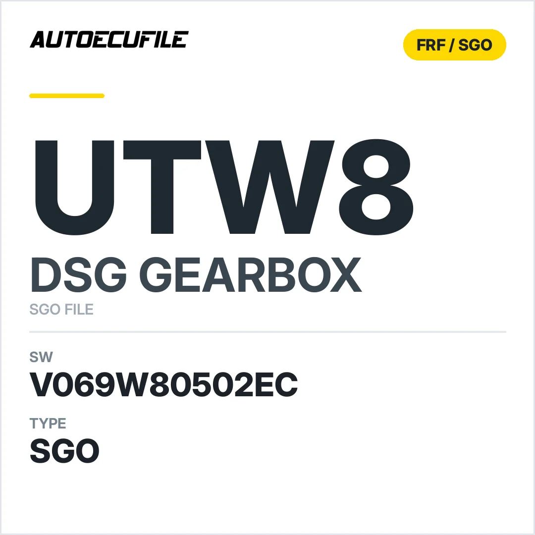 v069W80502ec  getriebe DSG UTW8 sw SGO FILE