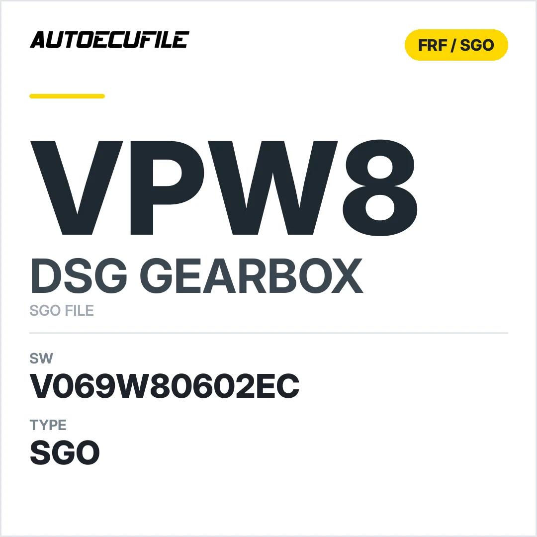 v069W80602ec  getriebe DSG VPW8 sw SGO FILE