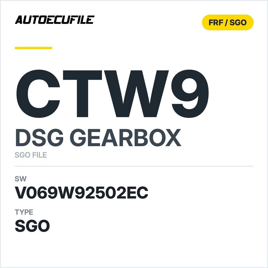 v069W92502ec  getriebe DSG cTW9 sw SGO FILE