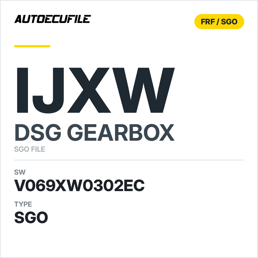 v069XW0302ec  getriebe DSG iJXW sw SGO FILE