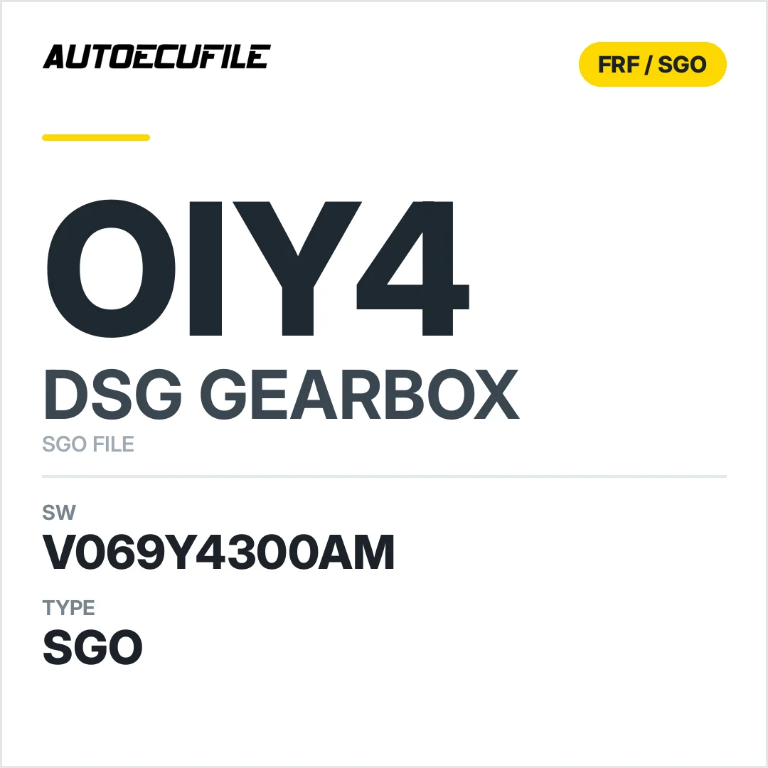 v069Y4300AM   getriebe DSG OIY4 sw SGO FILE