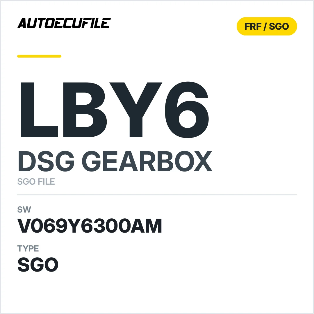 v069Y6300AM   getriebe DSG LBY6 sw SGO FILE