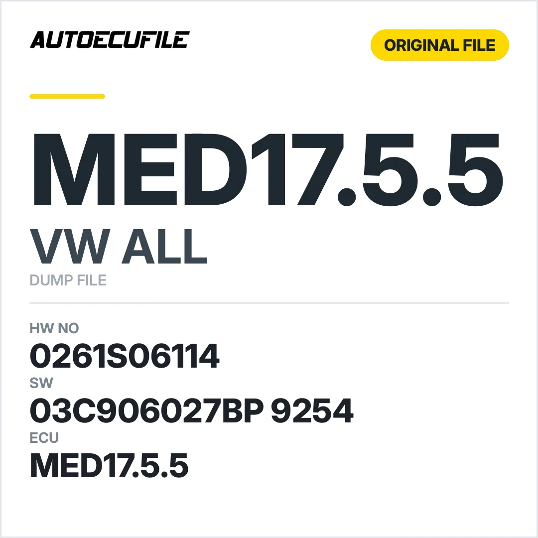 VAG ALL MED17.5.5 03C906027BP 9254 1037518376 DUMP