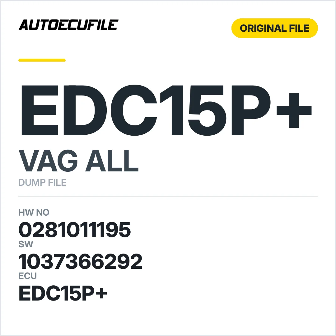 VAG EDC15P+ 0281011195 038906019 KH 1037366292 DUMP