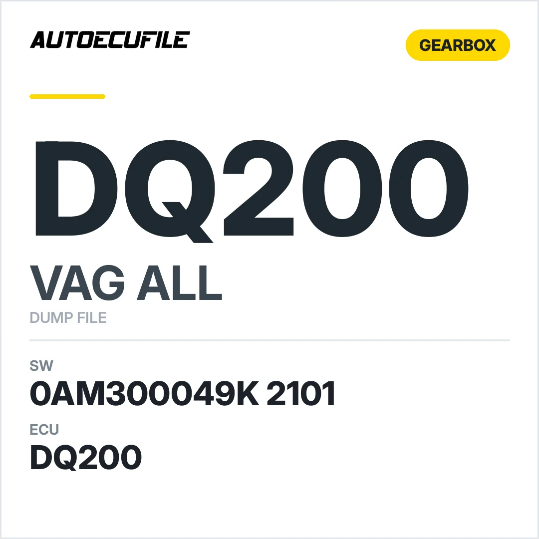 VAG GEARBOX DQ200 0AM300049K 2101 DUMP