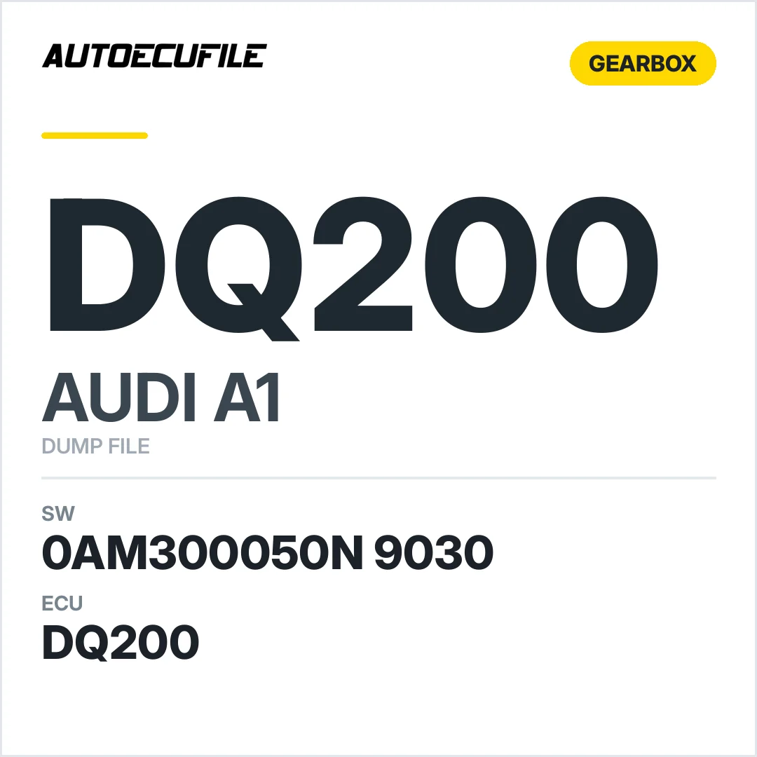 AUDI A1 GEARBOX DQ200 0AM300050N 9030 DUMP