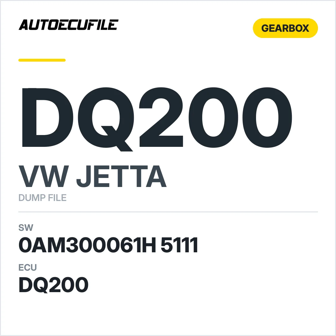 VW JETTA  GEARBOX DQ200 0AM300061H 5111 DUMP