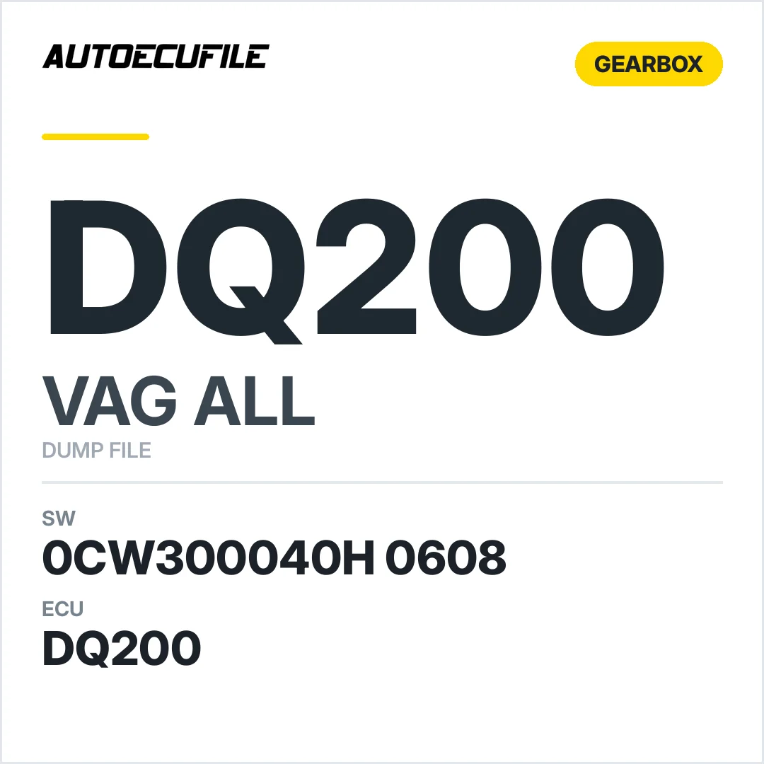 VAG GEARBOX DQ200 0CW300040H 0608 DUMP