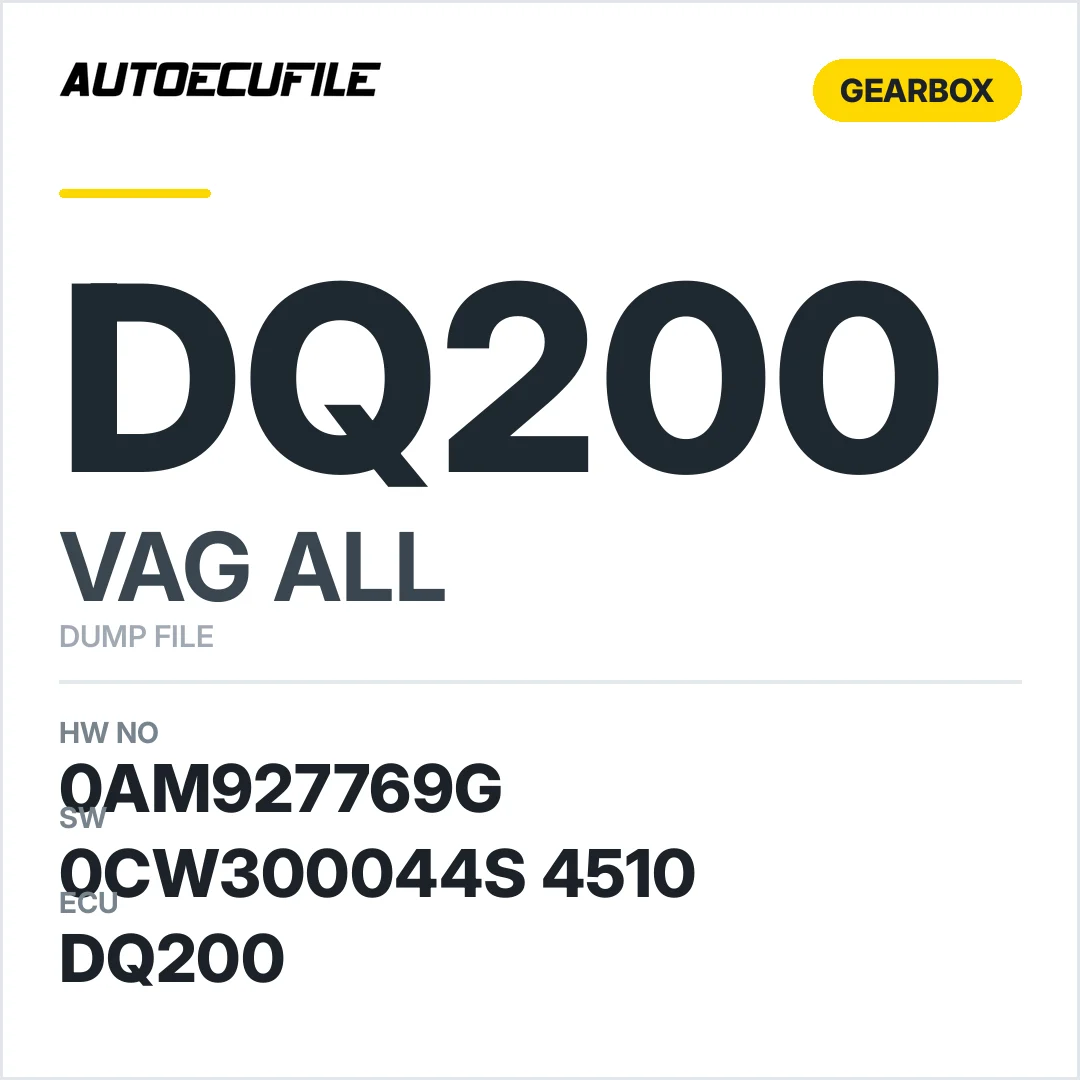 VAG GEARBOX DQ200 0CW300044S 4510 DUMP