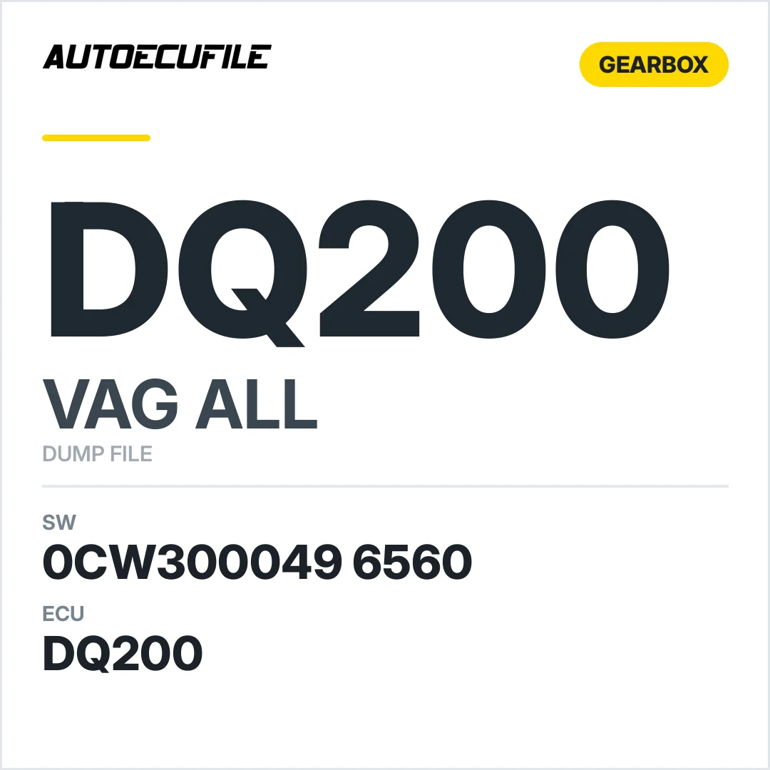 VAG GEARBOX DQ200 0CW300049 6560 DUMP