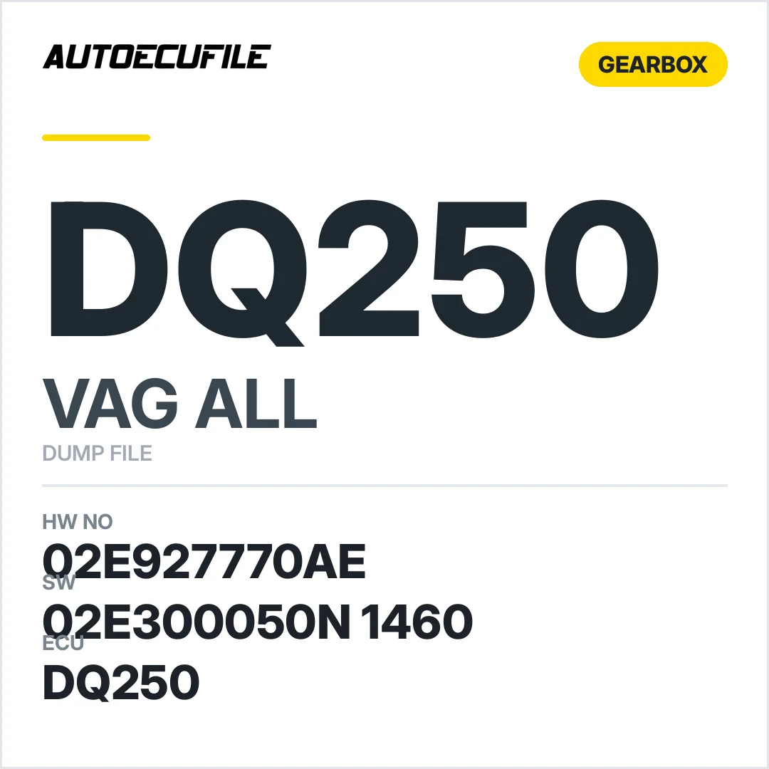 VAG GEARBOX DQ250 02E927770AM 02E927770AE 02E300050N 1460 DUMP
