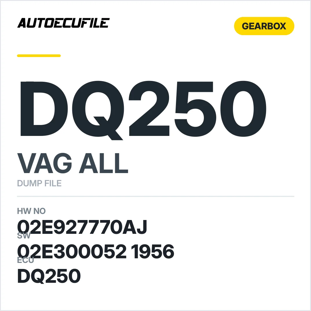VAG GEARBOX DQ250 02E927770AJ 02E300052 1956 DUMP