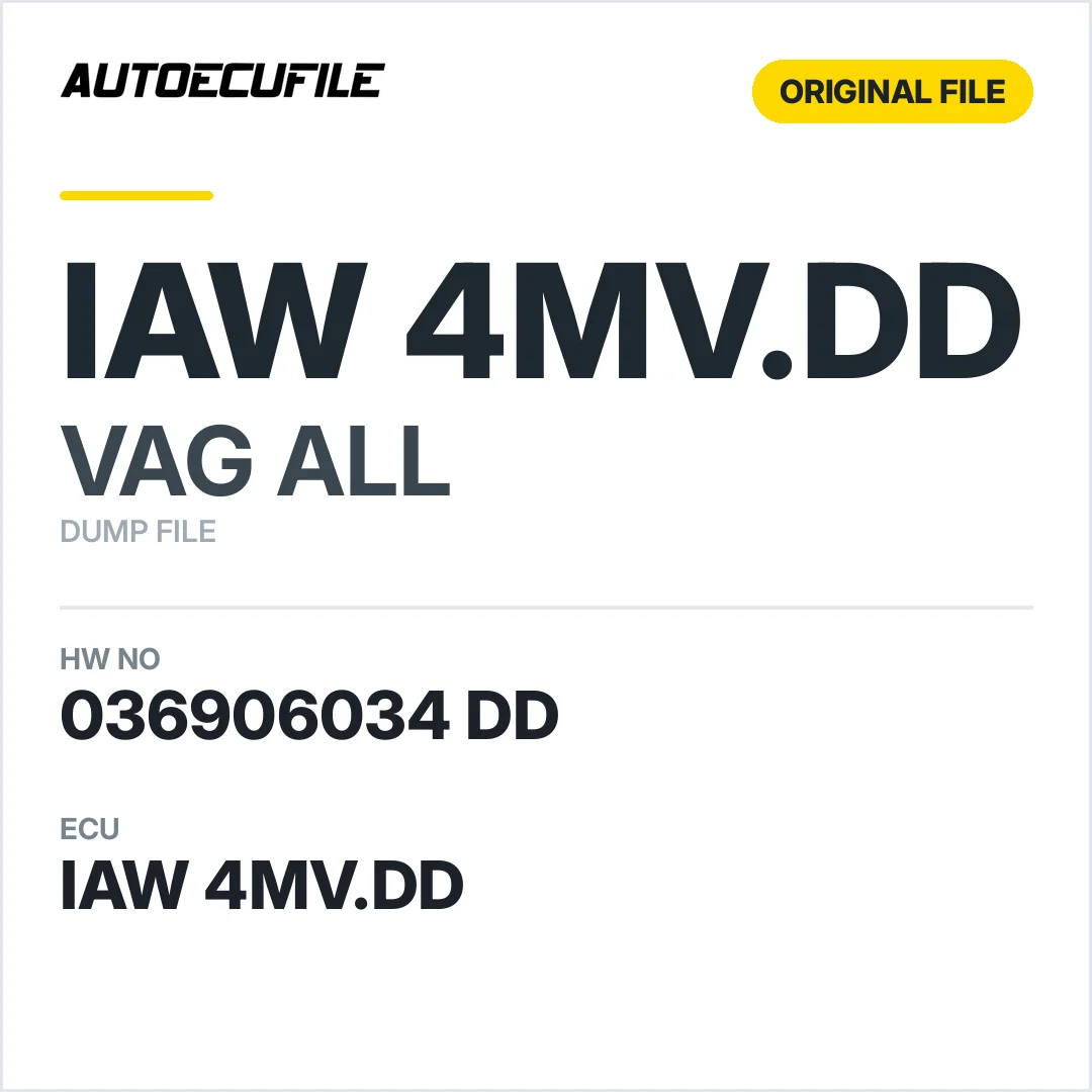 VAG  IAW 4MV.DD 036906034 DD DUMP