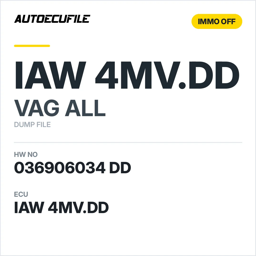 VAG IAW 4MV.DD 036906034 DD IMMO OFF DUMP