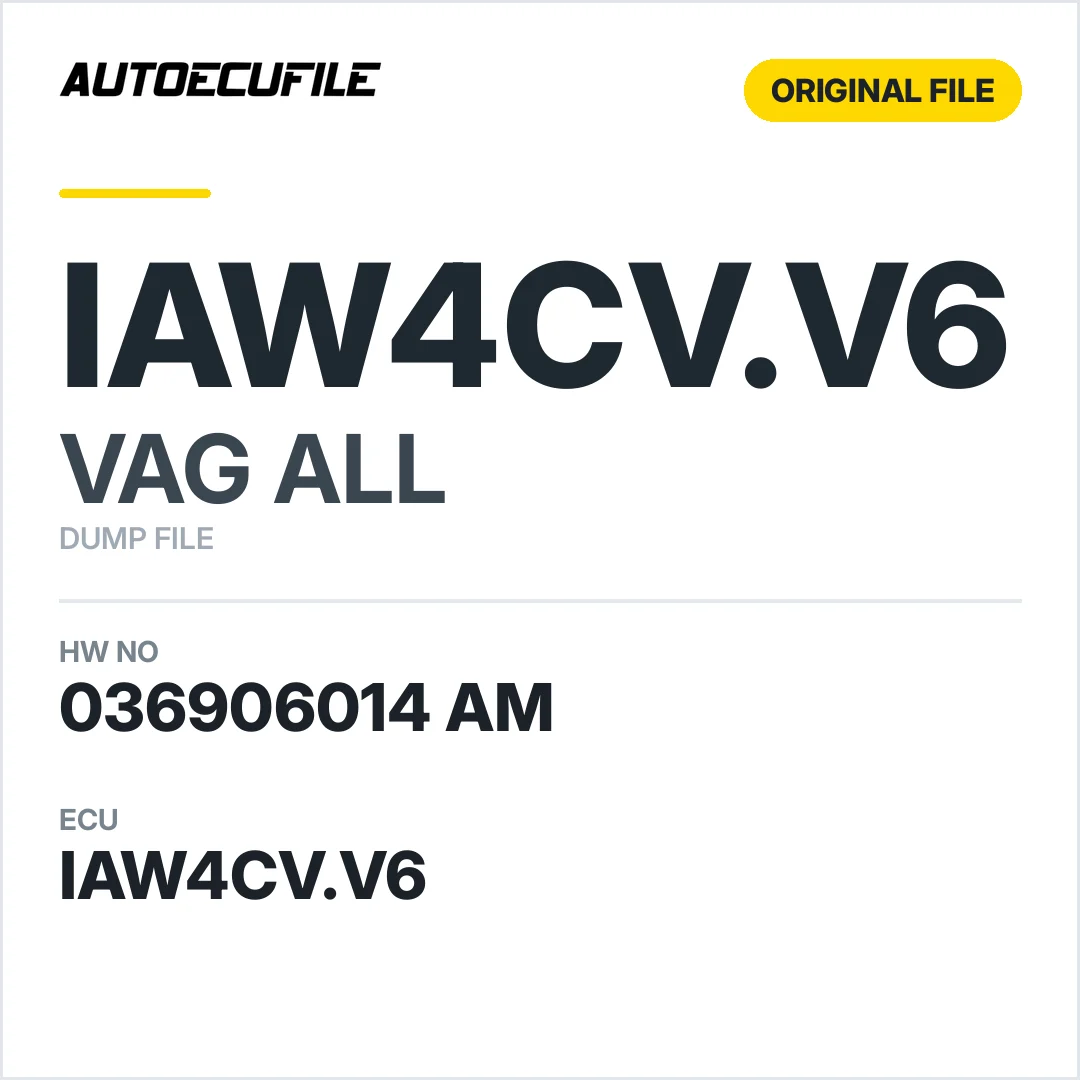 VAG IAW4CV.V6 036906014 AM DUMP