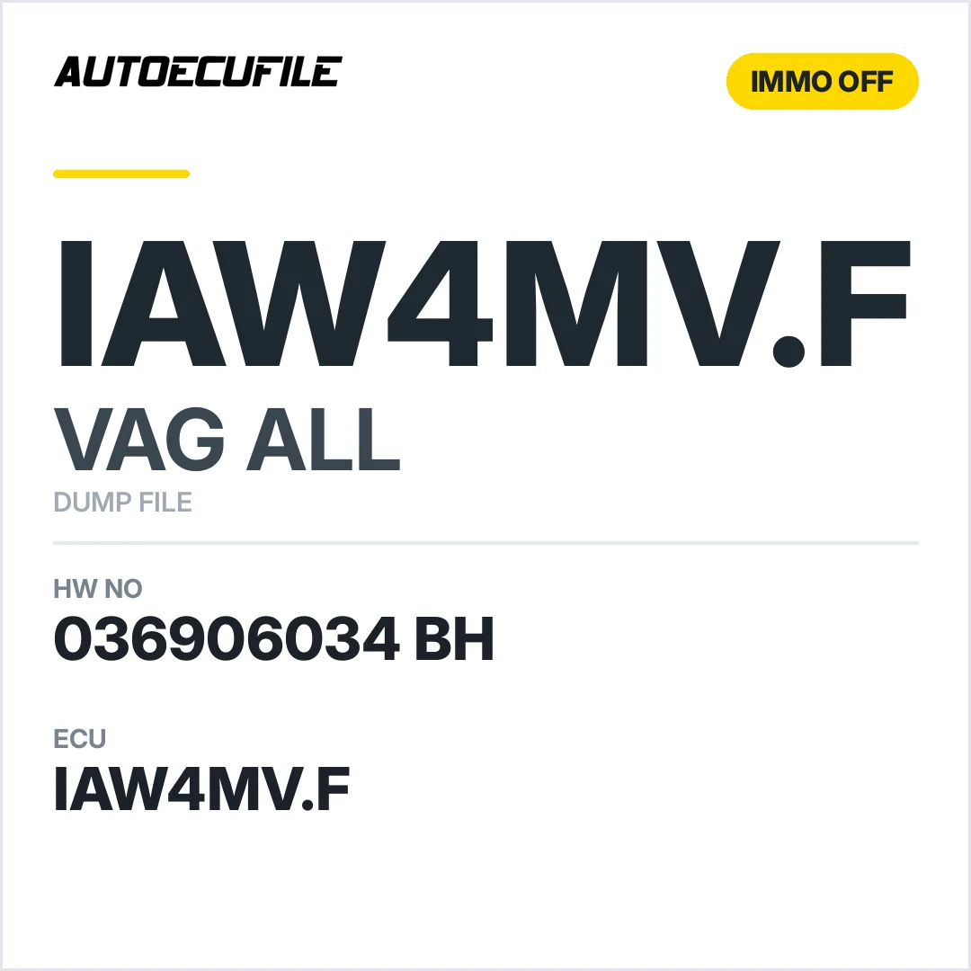 VAG IAW4MV.F 036906034 BH IMMO OFF DUMP