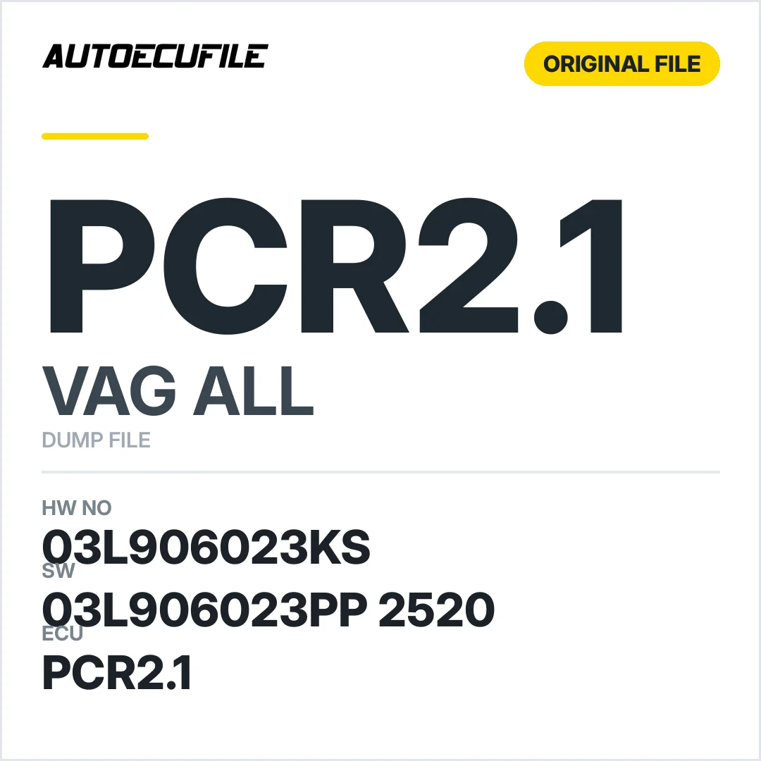VAG PCR2.1 03L906023KS 03L906023PP 2520 DUMP