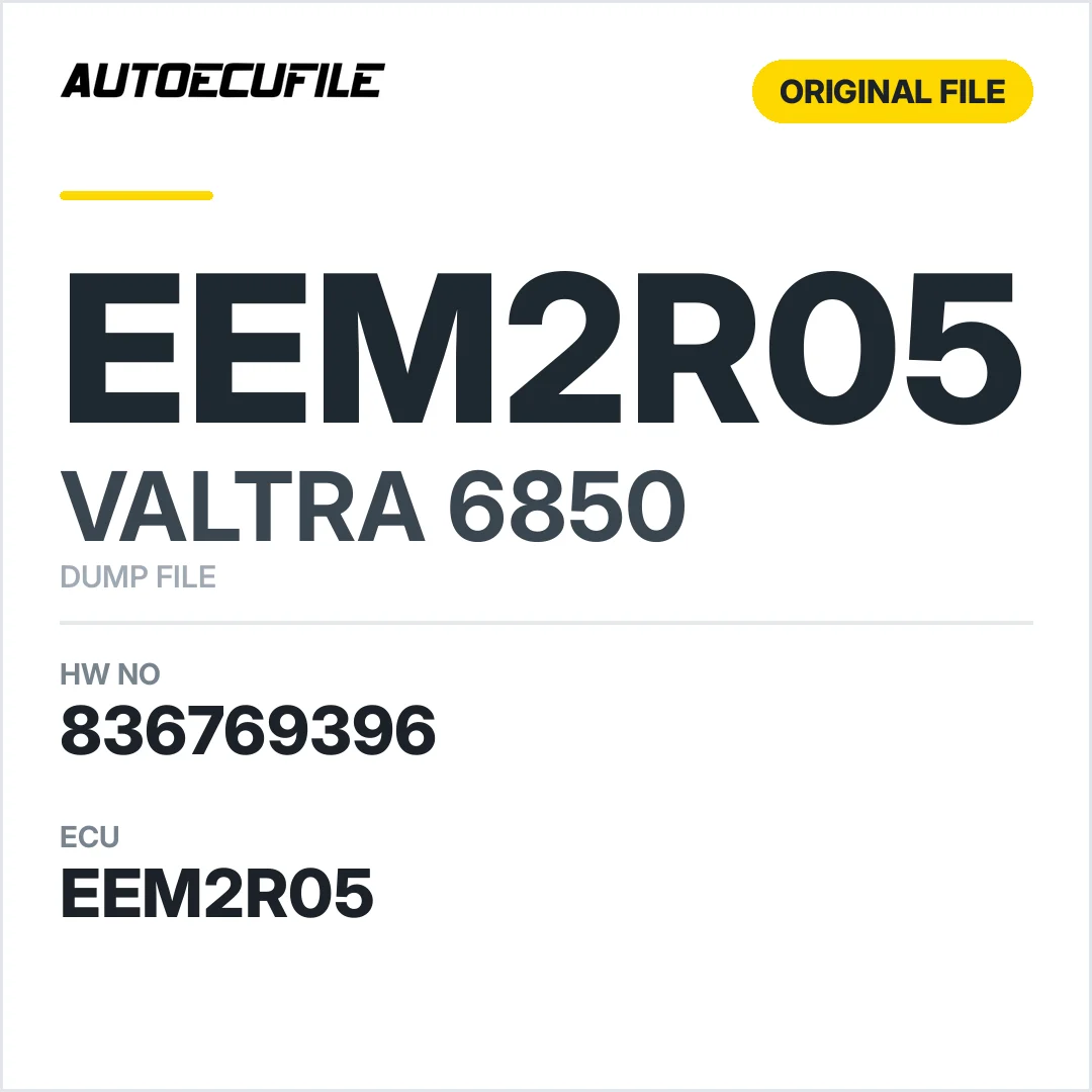 VALTRA 6850 SISU EEM2R05   836769396 DUMP