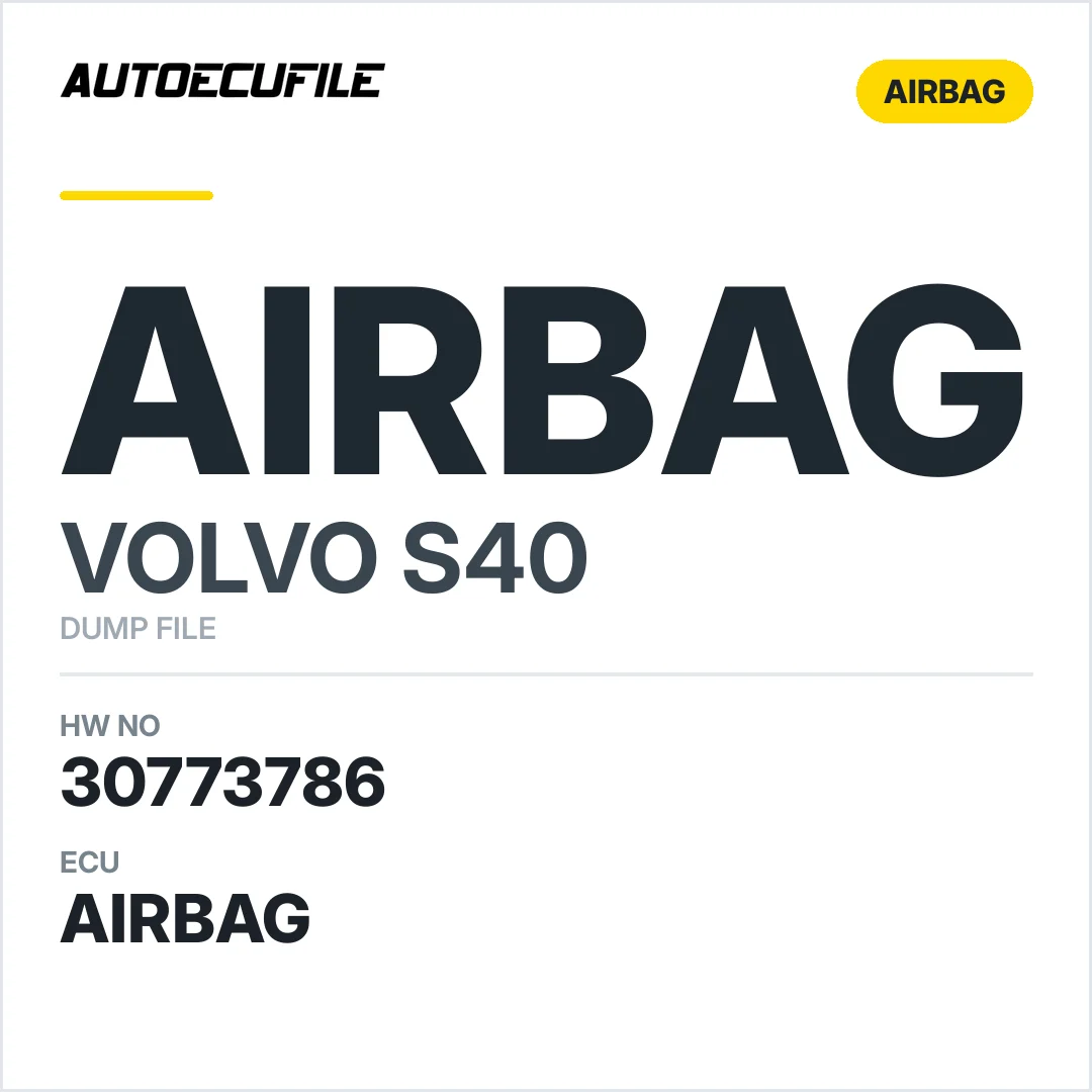 VOLVO S40 AIRBAG 30773786 DUMP