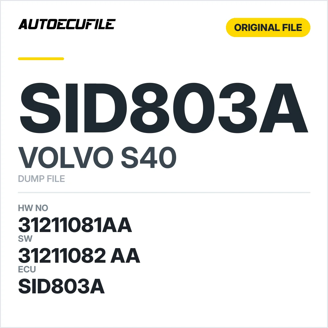 VOLVO S40 SID803A 31211081AA 31211082 AA DUMP