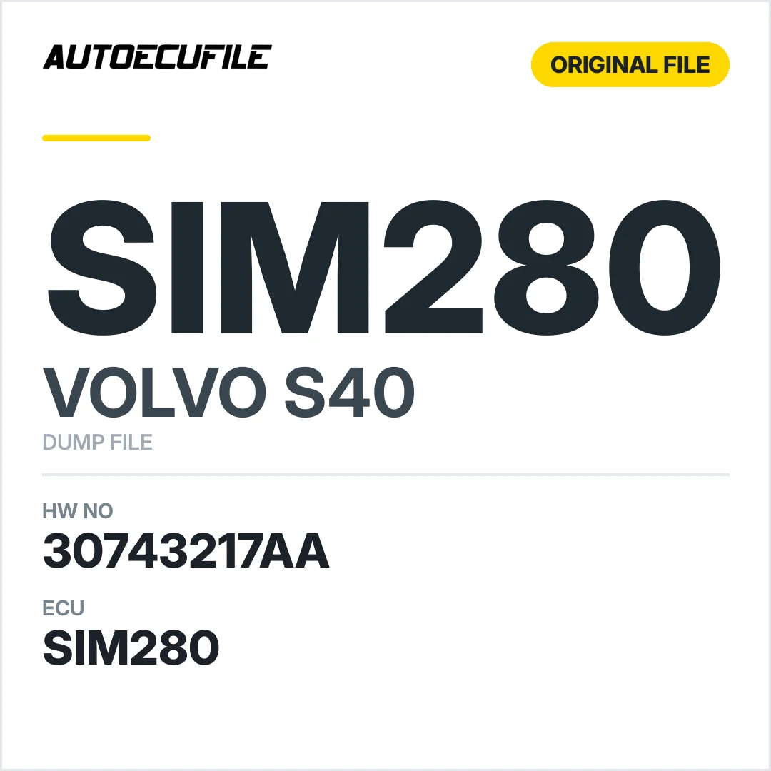VOLVO S40 SIM280 30743217AA DUMP