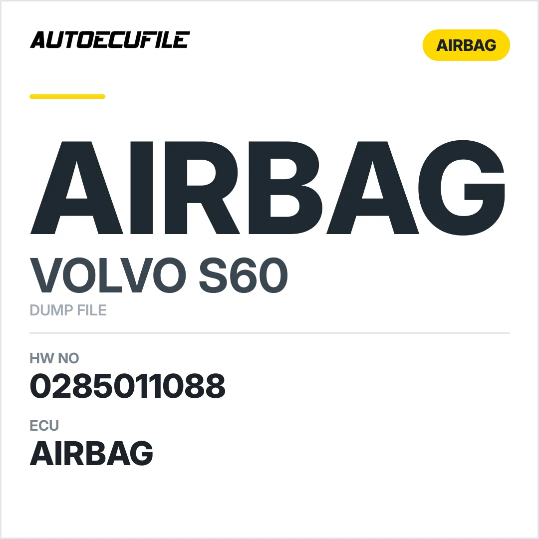 VOLVO S60 AIRBAG P31334279 0285011088 DUMP